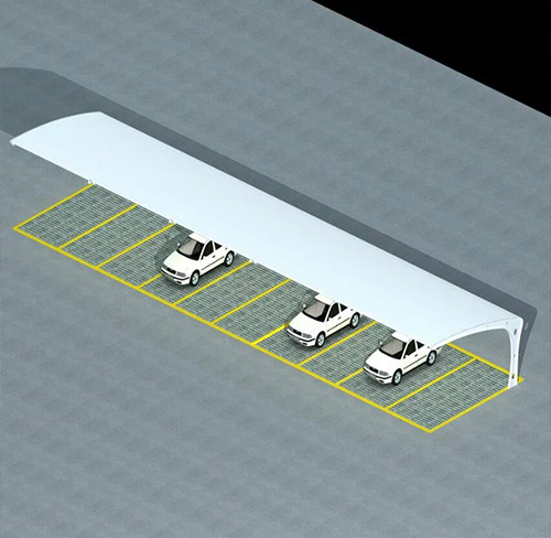 膜結構汽車(chē)停車(chē)棚